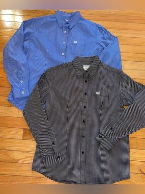 Lot 2 Vintage Panhandle Rough Stock Western Button Down Shirts Women’s Medium